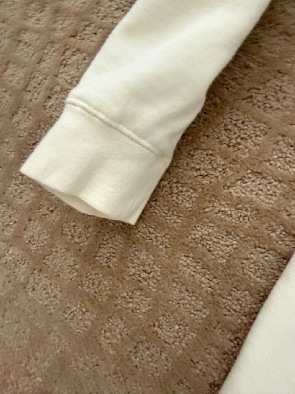 Olivelynn Cream Cotton Hoodie with I HOPE YOU HAVE A GOOD DAY Logo - Picture 6 of 8